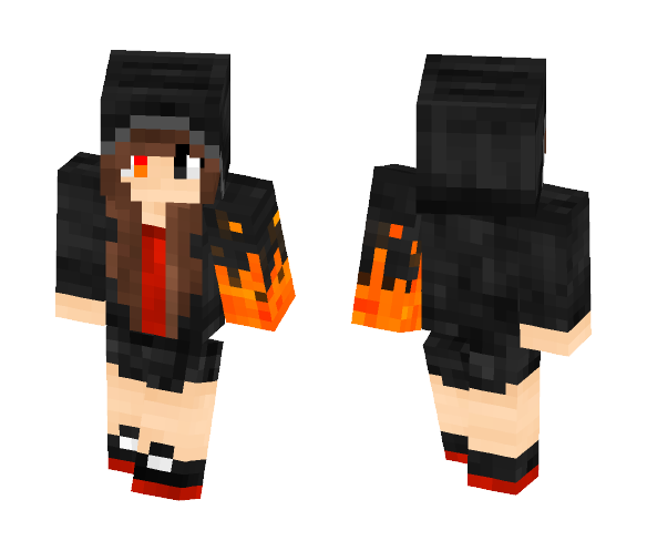 Fire User Updated (Request) - Female Minecraft Skins - image 1