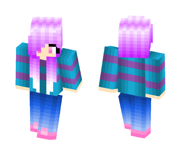 Cool Colored Girl - Girl Minecraft Skins - image 1