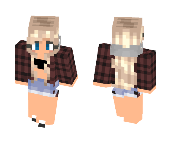 Cute Hipster Girl - Cute Girls Minecraft Skins - image 1