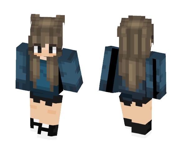 Blue Sweatshirt - Female Minecraft Skins - image 1