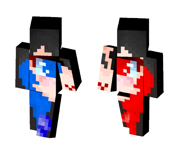 Red and Blue Chibi! - Female Minecraft Skins - image 1