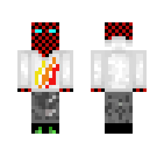 SBG White Fire hoodie - Male Minecraft Skins - image 2