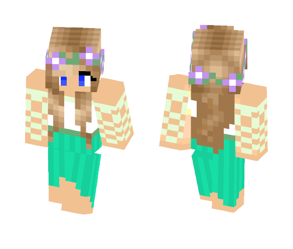 Pretty Flower Dress - Female Minecraft Skins - image 1