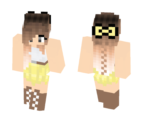 Yellow Summer girl - Girl Minecraft Skins - image 1