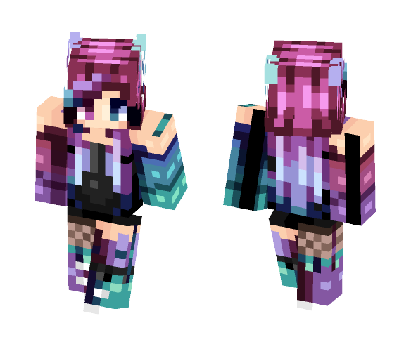 all of my favorite colors in 1 skin - Female Minecraft Skins - image 1