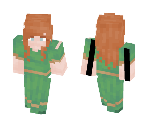 LotC Request - Green Dress - Female Minecraft Skins - image 1