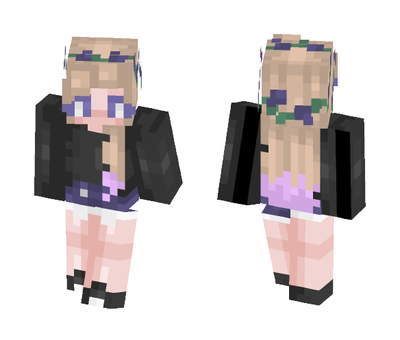 ♠Purple Roses♠ - Female Minecraft Skins - image 1