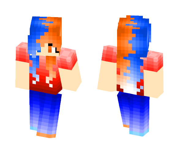 Water and Lava Cutie Redo - Female Minecraft Skins - image 1