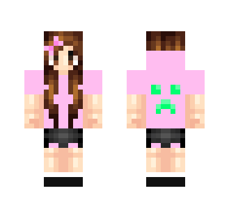 Pink Hoodie Girl - Girl Minecraft Skins - image 2