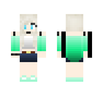 Hipster girl without flower crown - Flower Crown Minecraft Skins - image 2