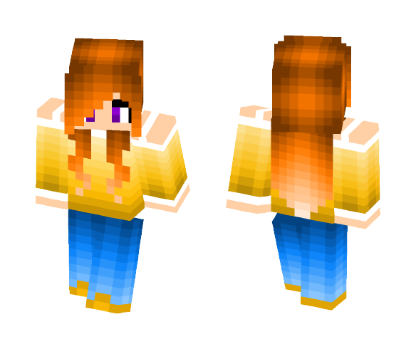 Violet Eyed Girl - Girl Minecraft Skins - image 1