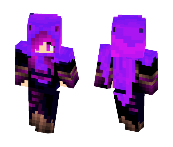 Purple Girl Assasin - Girl Minecraft Skins - image 1