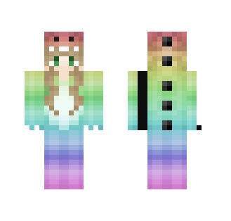Rainbow Dino Girl - Girl Minecraft Skins - image 2