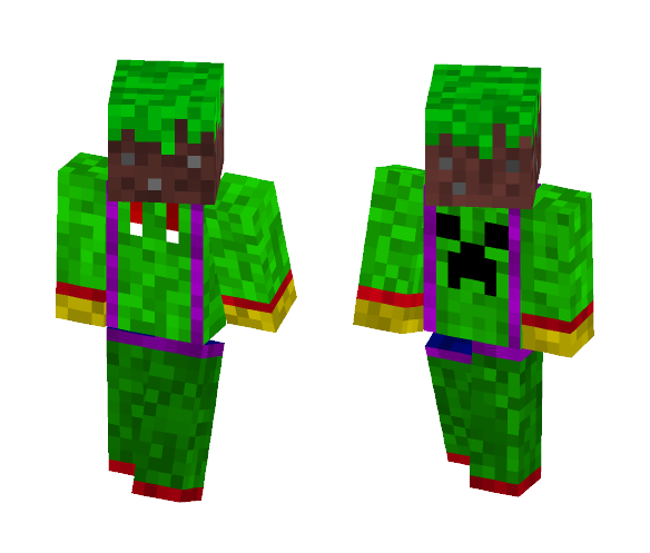 Grassy Creeper Jacket - Interchangeable Minecraft Skins - image 1