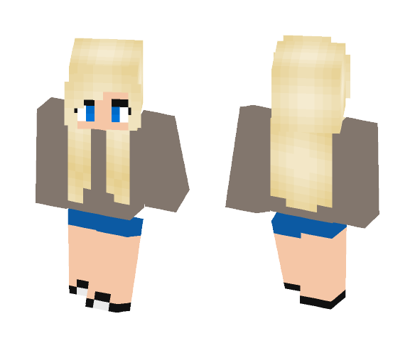 Girl with grey jumper - Girl Minecraft Skins - image 1