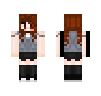 *Cute Girl /w plait hair* - Color Haired Girls Minecraft Skins - image 2