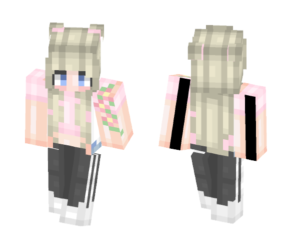 pink adidas girl // by matteh - Girl Minecraft Skins - image 1