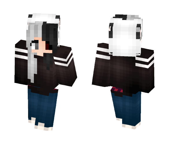 Black and white girl - Girl Minecraft Skins - image 1