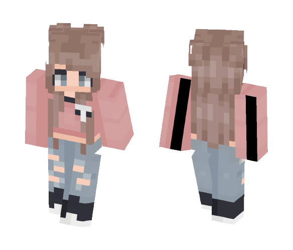 flvr ; pinkaliensweater - Female Minecraft Skins - image 1