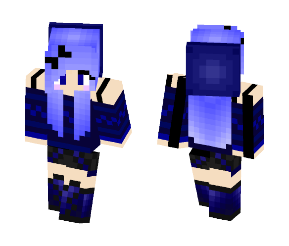 Dark Blue Girl - Girl Minecraft Skins - image 1