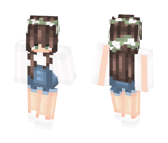 White Overalls Girl - Girl Minecraft Skins - image 1