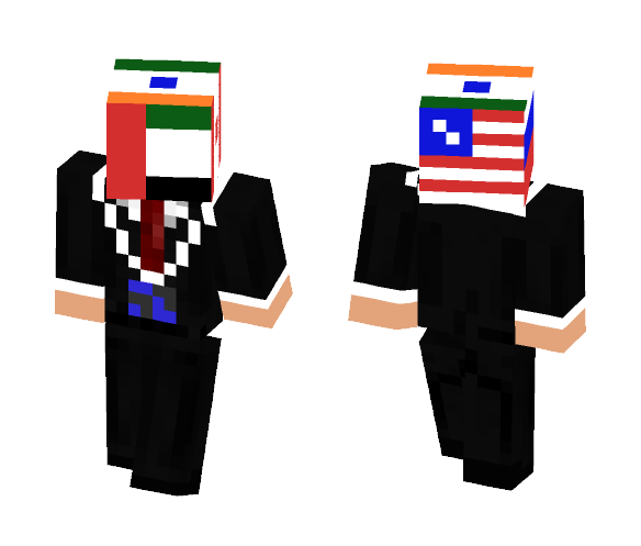 Flag Head skin (With Lanyard) - Male Minecraft Skins - image 1