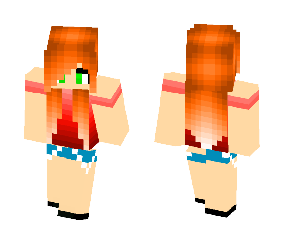 Lime Eyed Girl - Girl Minecraft Skins - image 1