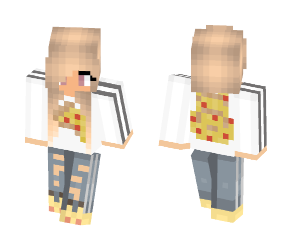 rishu likes pizza - Female Minecraft Skins - image 1