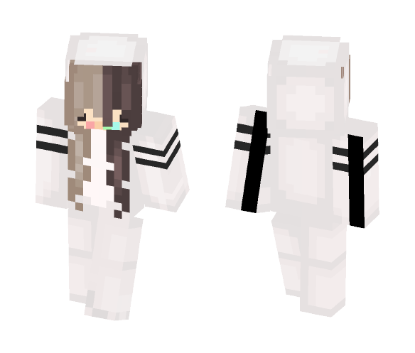 Cute White Teddy Bear - Female Minecraft Skins - image 1