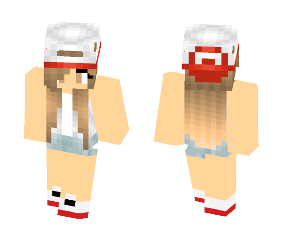 Me as a pokemon trainer - Female Minecraft Skins - image 1