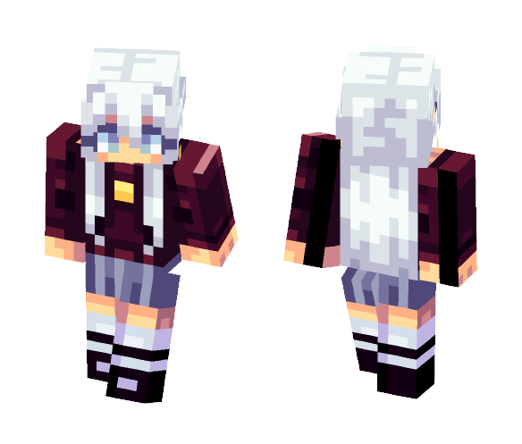 White Hair - Female Minecraft Skins - image 1