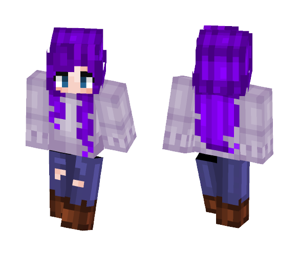 Pastel Purple Girl - Girl Minecraft Skins - image 1