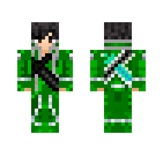 Green Kirito - Sao - Male Minecraft Skins - image 2