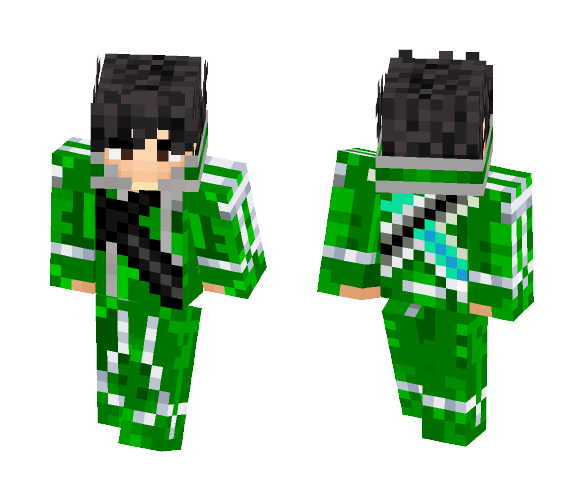 Green Kirito - Sao - Male Minecraft Skins - image 1