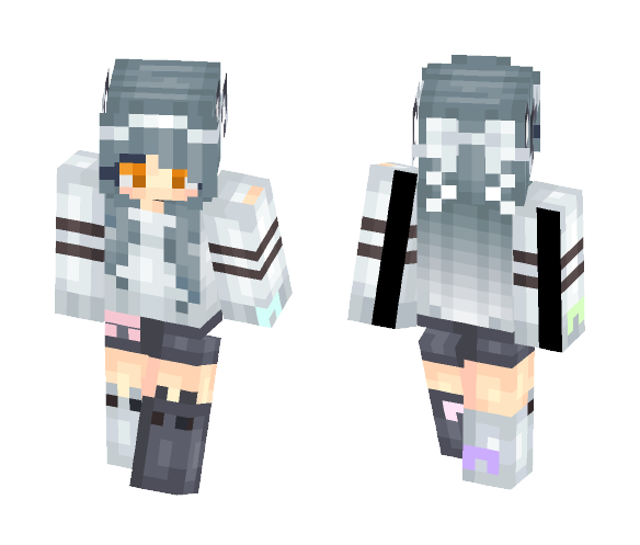 Chibi Wolf Maid - Female Minecraft Skins - image 1