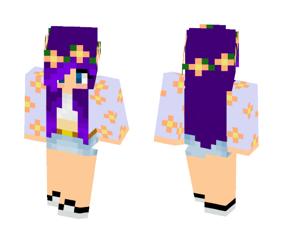 Purple Tumblr - Female Minecraft Skins - image 1