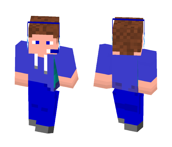 Chill Blue Gamer - Male Minecraft Skins - image 1