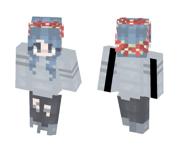 blue - thANK YOU FOR 400NJFNDWE - Female Minecraft Skins - image 1