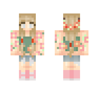 Flower Deer Girl|Obvious - Female Minecraft Skins - image 2