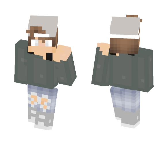 Gray Sweater!|Obvious - Male Minecraft Skins - image 1