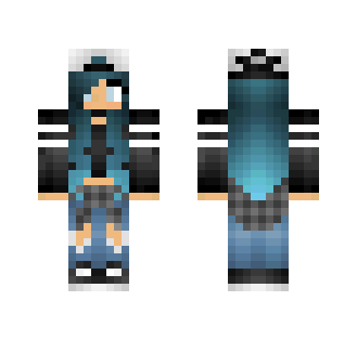 girl blue hair - Color Haired Girls Minecraft Skins - image 2