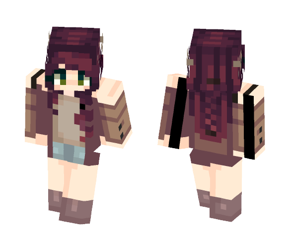Maroon Vibes (360!?) // ST - Female Minecraft Skins - image 1