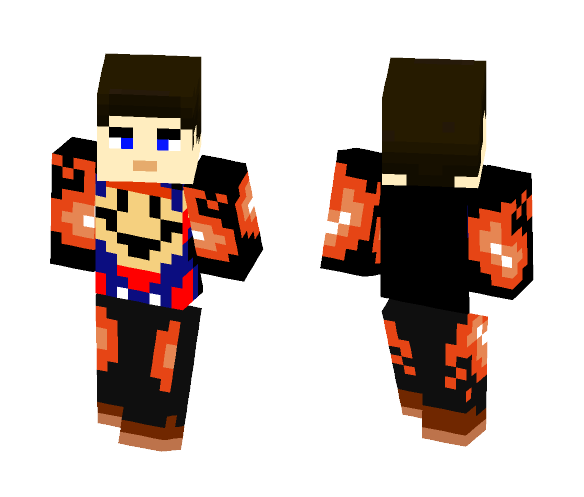 8-Bit Mario with Fire - Male Minecraft Skins - image 1