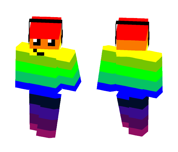 Rainbow Face Person - Interchangeable Minecraft Skins - image 1