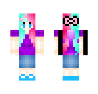 pink and blue - Female Minecraft Skins - image 2