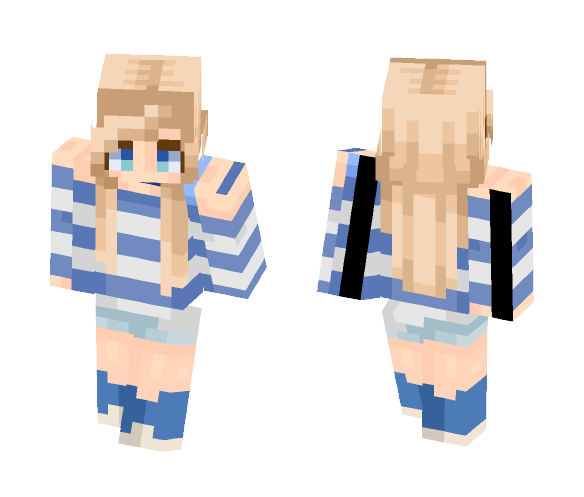 just something blue - Female Minecraft Skins - image 1