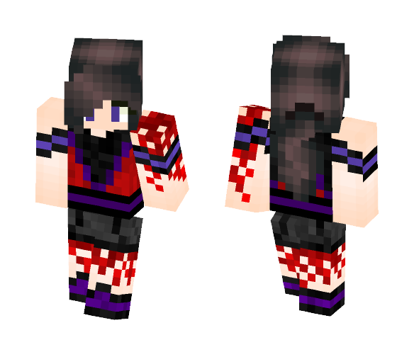 Bloody purple girl - Girl Minecraft Skins - image 1