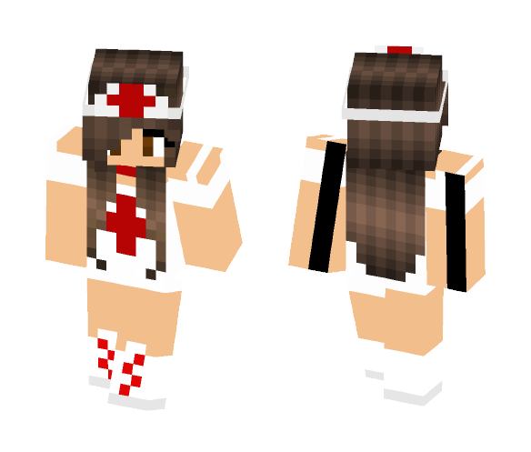 Brunette Brown Eyed Nurse - Female Minecraft Skins - image 1