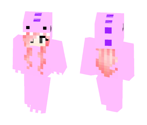 Cute Pink Dino - Female Minecraft Skins - image 1