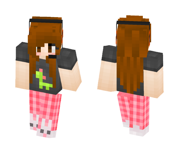 Gamer girl in her pajamas! - Girl Minecraft Skins - image 1
